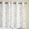 Vintage Pattern Daisy Butterfly Window Curtains for Living Room Luxury Bedroom Curtain Kitchen Blinds Drapes Curtains