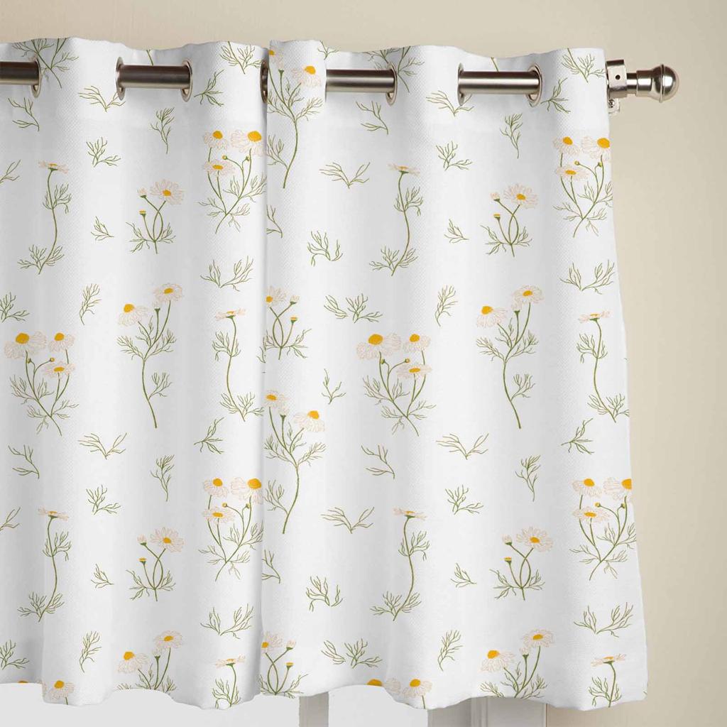 Vintage Pattern Daisy Butterfly Window Curtains for Living Room Luxury Bedroom Curtain Kitchen Blinds Drapes Curtains