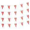 10/30M Karnevalsthemenparty Wimpelkette Kunststoff Rot Weiß Gestreiftes Dreieck Wimpelkette Für Zirkus Geburtstagsparty Heimdeko
