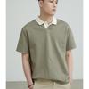 Summer New Style Color-Block Turn-Down Collar Knit Short-Sleeve Polo Shirt Casual Loose Men's T-Shirt