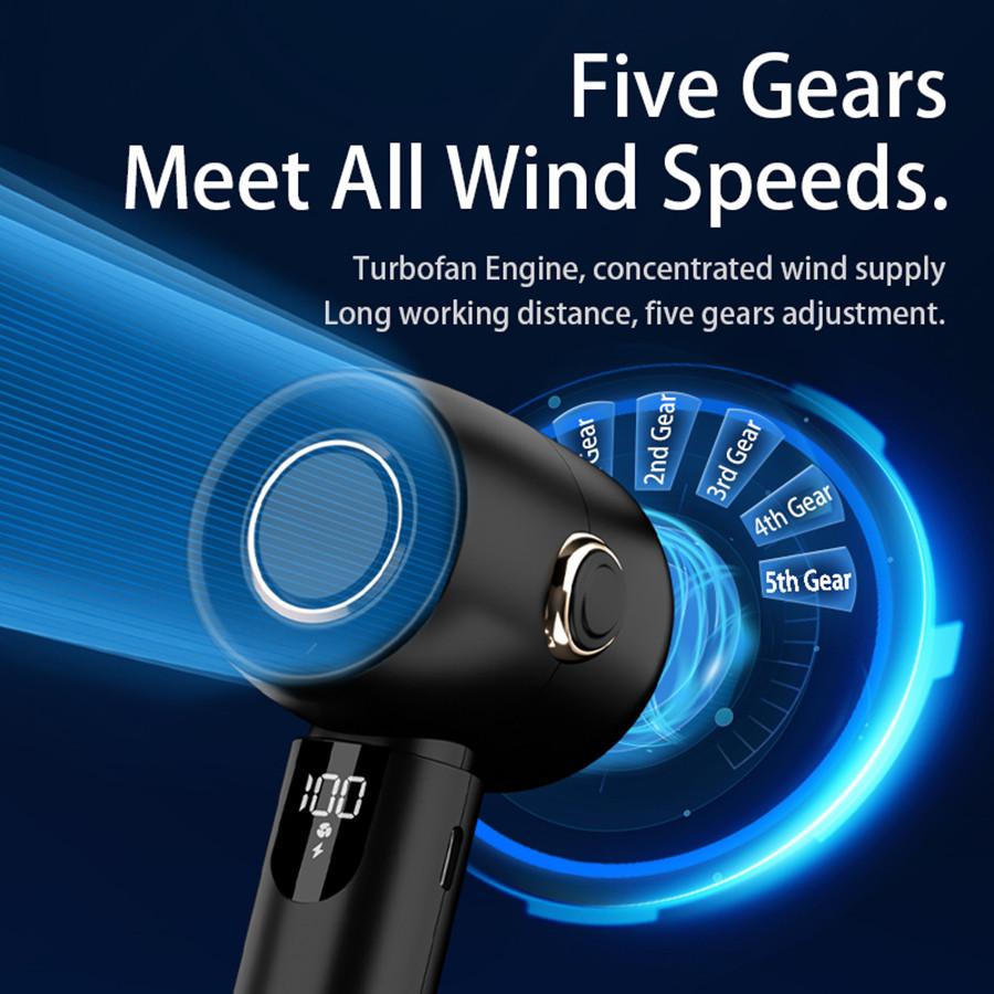 4.5W Small Fan Air Cooler with LED Display Screen Portable Fan Cooler Rechargeable Hand Held Mini Air Conditioner Fan