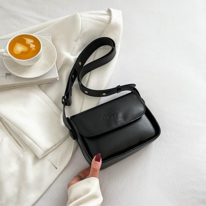 Trendy Spring 2023 Pu Leather Shoulder Bag Stylish Chic Small Square Bag