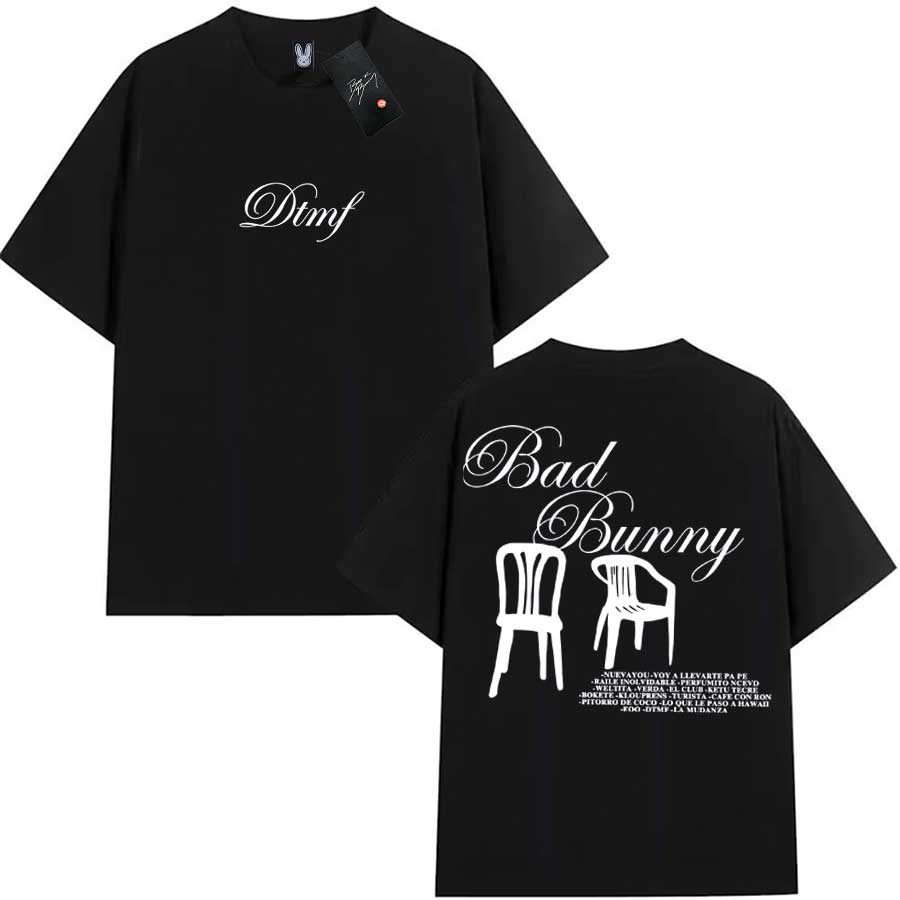 Bad Bunny Tshirt For Unisex Unisex Debi Tirar Mas Fotos Dtmf Tour 100 Cotton T Shirts Oversized Tops 05272