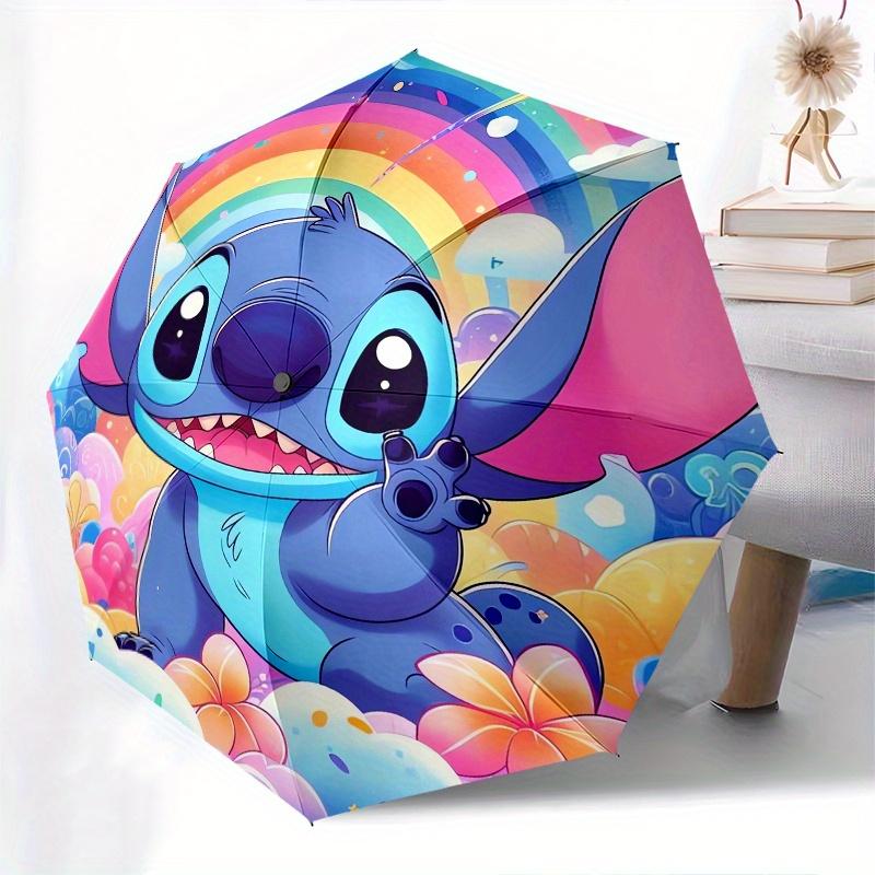 Stitch,Fantasy Themed folding umbrella, the best choice for gift giving, 8 ribs, casual, durable, lightweight and portable travel umbrella,