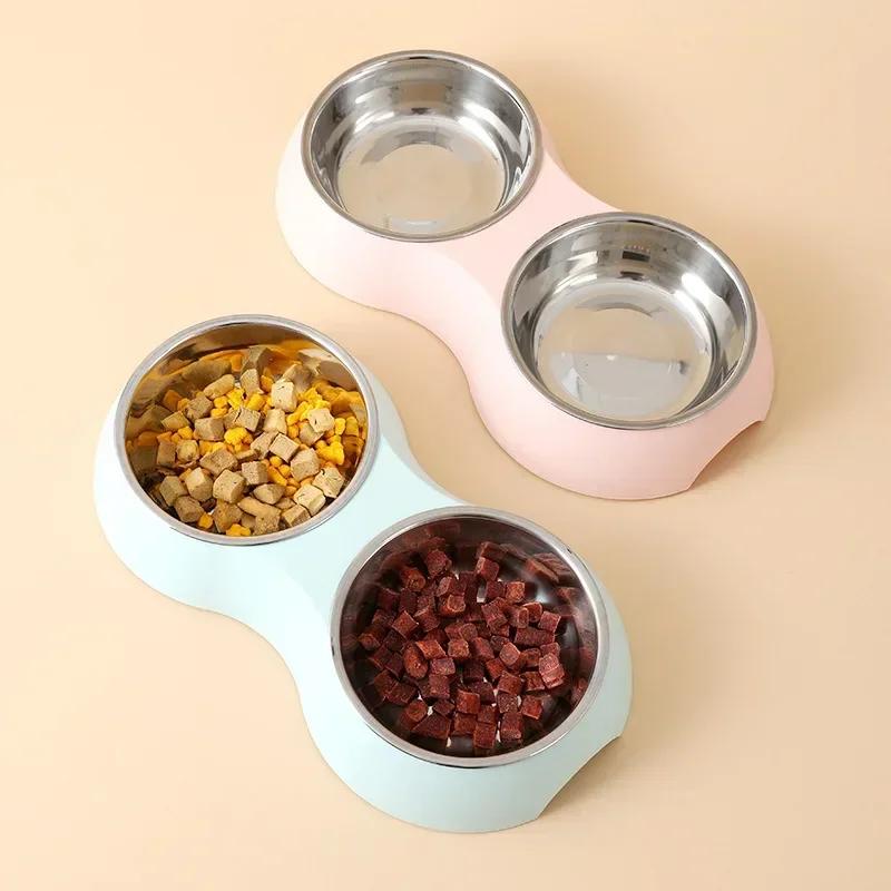 Cat Feeding Stainless Steel Pet Bowl Feed Water Food Bowls Multi-Specification Dog Cat Feeder Pet Supplies Dog Bowl