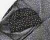 Women's Petite French Polka Dot V-Neck Long-Sleeve Belted Dress - Short Skirt for Spring & Autumn.