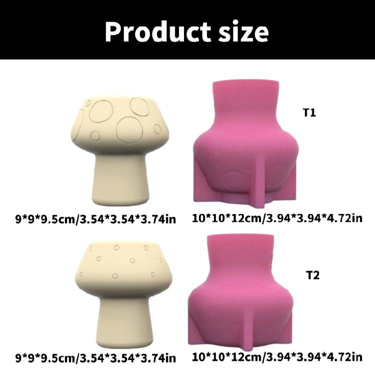 Elegant Mushroom Shaped Sturdy Silicone Flower Pots Mould Tool Must Have Accessory for Home Use Resin Art Enthusiasts