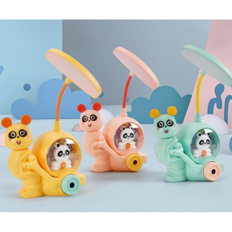 Creative Cartoon LED Desk Lamp with Multi-Function and Eye Protection for Student Reading and Children's Bedside Use