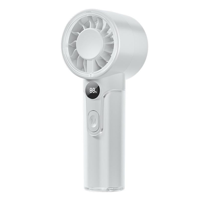 

Portable USB Rechargeable Mini Handheld Turbo Fan with Digital Display 54x48x140mm белый