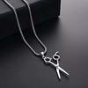 Street Trendy Scissors Pendant Necklace Men's and Women's Long Sweater Chain Korean Version Personalized Hip Hop Style Pendant