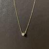 Used Aaker K18 YG Necklace Single Diamond BB Necklace