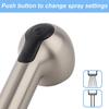 Kitchen Faucet Shower Head Pull-out Sprayer with Push Button Switching 2 Water Modes ABS Material G1/2 Connector