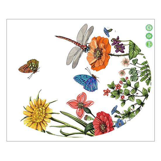 

Наклейки на крышку унитаза, самоклеящиеся ПВХ-наклейки, виниловые художественные украшения, креативные цветочные, травяные, бабочки, стрекоза, настенные наклейки, съемные наклейки для ванной комнаты Buttefly