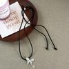 Sophisticated Alloy Butterfly Necklace Stylish Pull String Neckchain Adjustable Rope Chain Choker Stylish Clavicle Chain