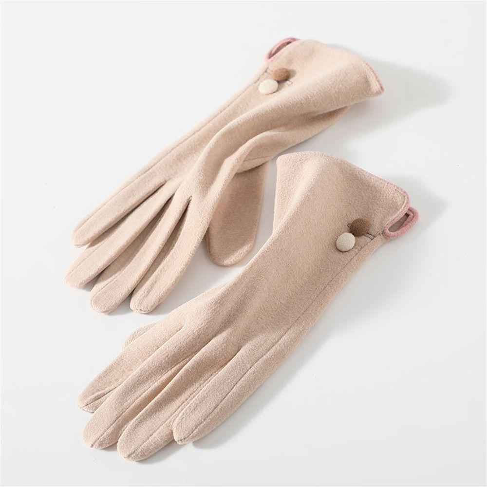 Windproof Cold Proof Warm Gloves Thickened Cycling Driving Gloves Daily Mittens  for Women Girls