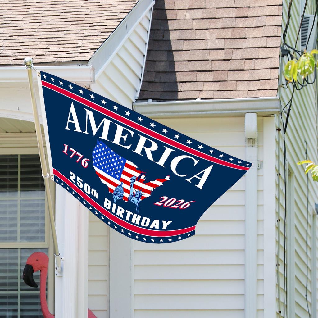 1776 2026 0th Birthday Flag - 4771 Inch Outdoor Polyester US Flag for Independence Day Celebration - Patriotic
