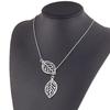 Vintage Metallic Colorful Leaf Pendant Necklace - Simple and Versatile Design