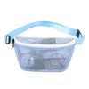 Marsupio in Rete Svuotato Semplice Trasparente Regolabile per Viaggio con Cerniera Grande Capacità Borsa in Rete Portatile da Spiaggia