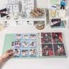 Herz 3x3 9-Raster A4 Fotokarten-Ordner PU-Leder 3-Zoll Foto-Halter Großes Fotoalbum Koreanisches Idol Foto-Sammelbuch 4-Loch