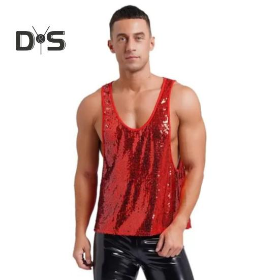 

Чоловіча жилетка з круглим вирізом, без рукавів, вільного крою, однотонна майка, швидкосохнуча, універсальна, у вуличному стилі, повсякденний одяг M червоний