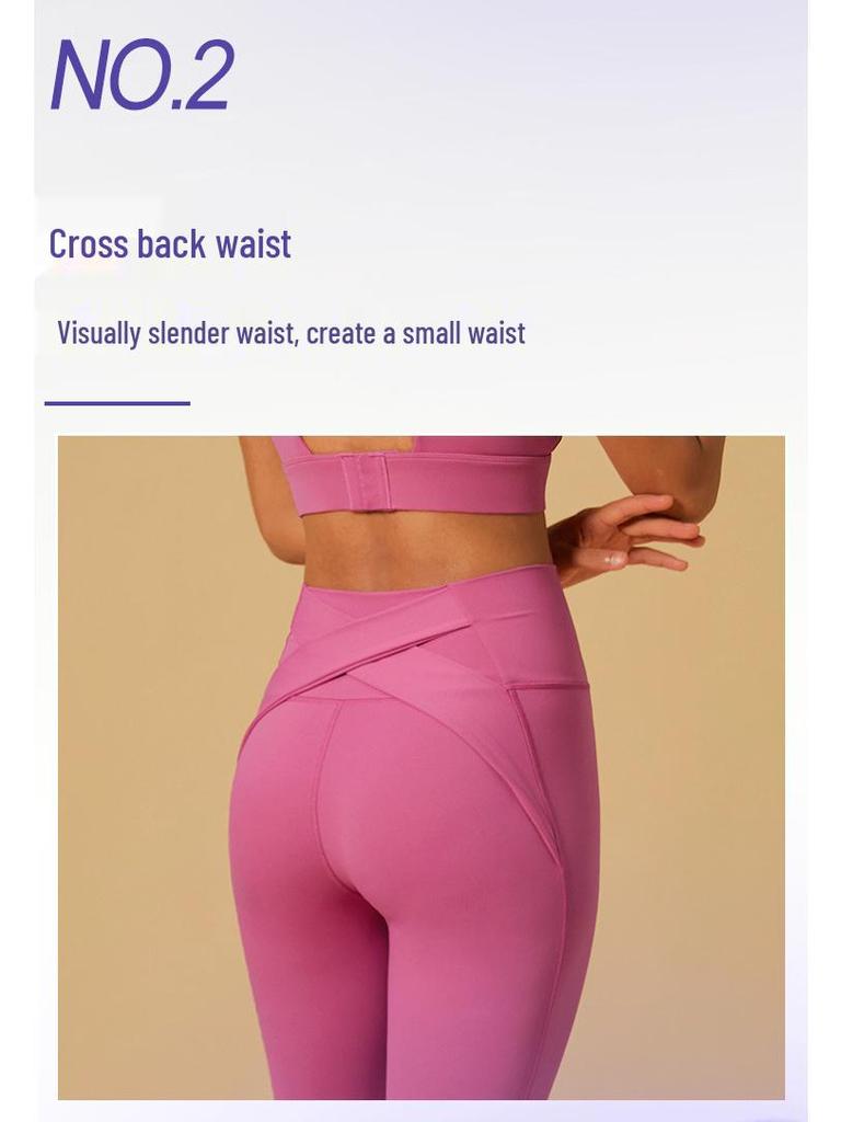 High Waist Nude Feeling Butt-Lifting Yoga Pants for Women - Elastic Tummy Control for Running, Pilates, and Fitness Activities