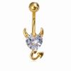 Copper Gem Navel Piercing Zircon Shiny Body Jewelry New Crystal Ball Belly Button Rings  Men