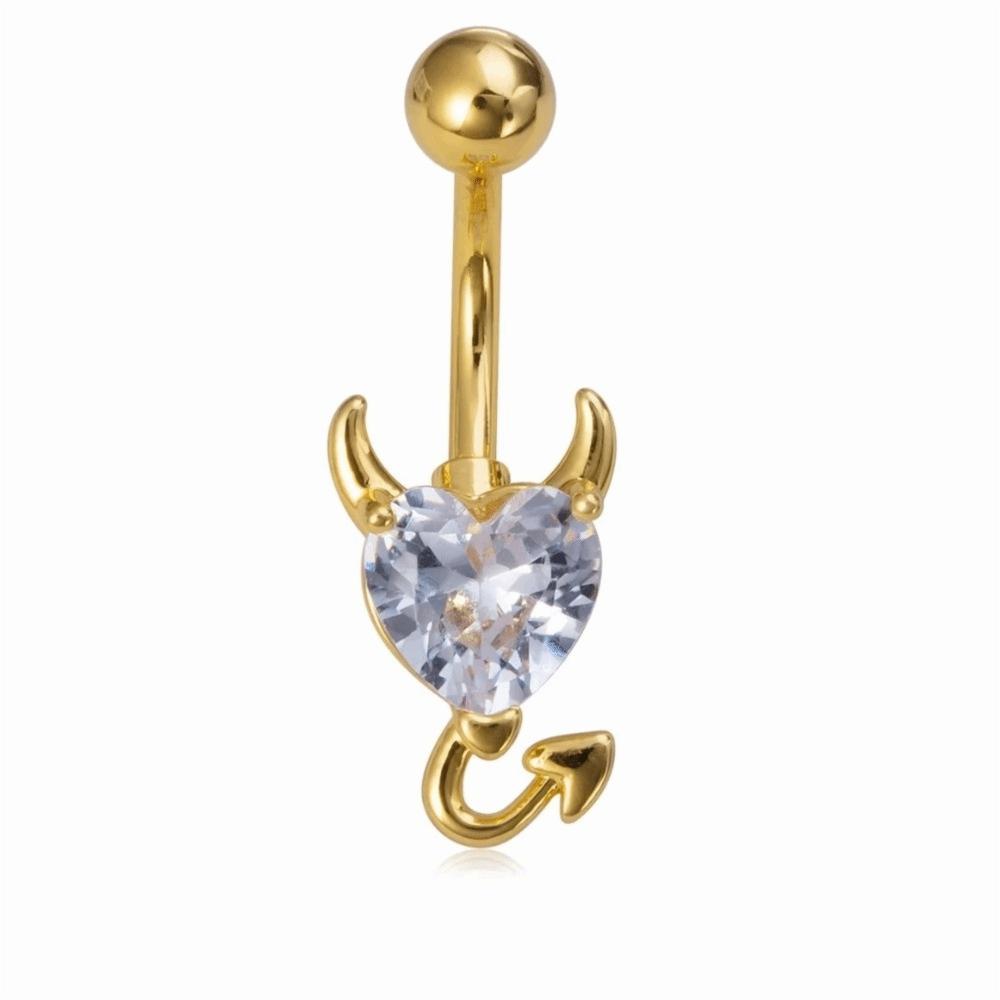Copper Gem Navel Piercing Zircon Shiny Body Jewelry New Crystal Ball Belly Button Rings  Men