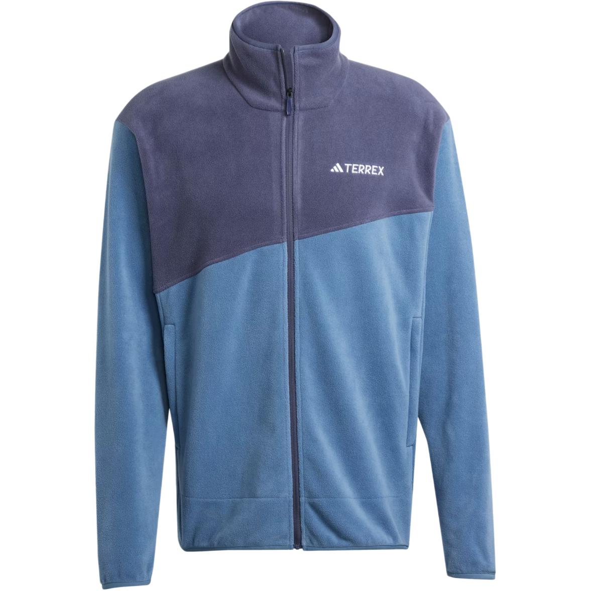 

Adidas Color Block Logo Print Stand Collar Vintage Sports Jacket Long Sleeve Jacket Men Jacket Blue IZ3292 XL