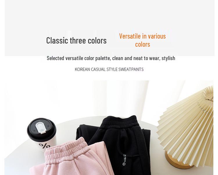 Girls' Fleece-Lined Slim Wide-Leg Winter Pants - Casual, Thick and Loose-Fit Trousers for Kids.