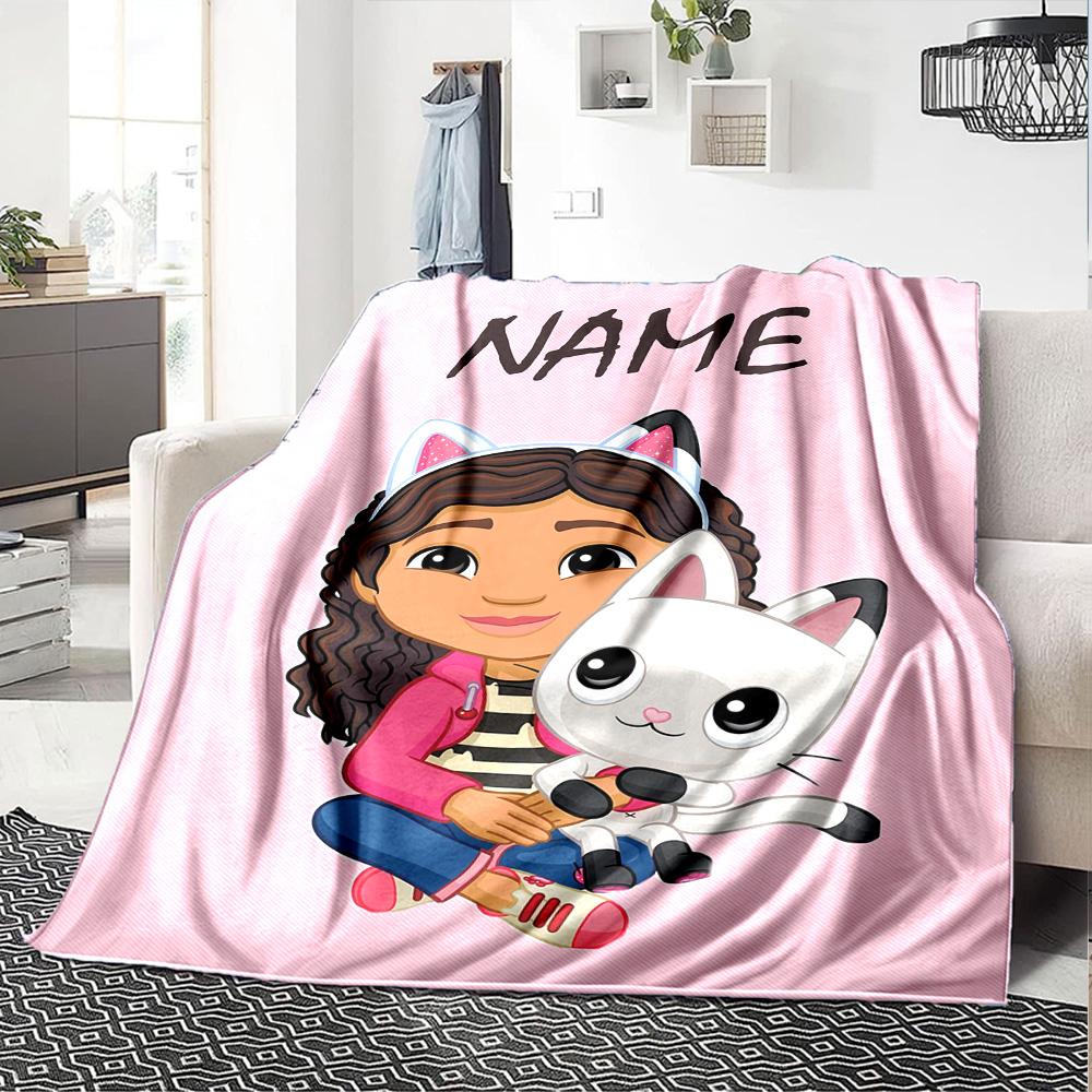 Customizable Gaby's Bubble House3 Throw Blanket – Personalized Name, All-Season Cozy Snug Blanket, Machine Washable, Personalized Blanket