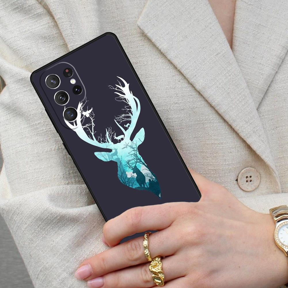 Animal Deer Art Cell Phone Case for Samsung Galaxy S26 Ultra S25 S24 S23 S22 S21 S20 Note10 Cover