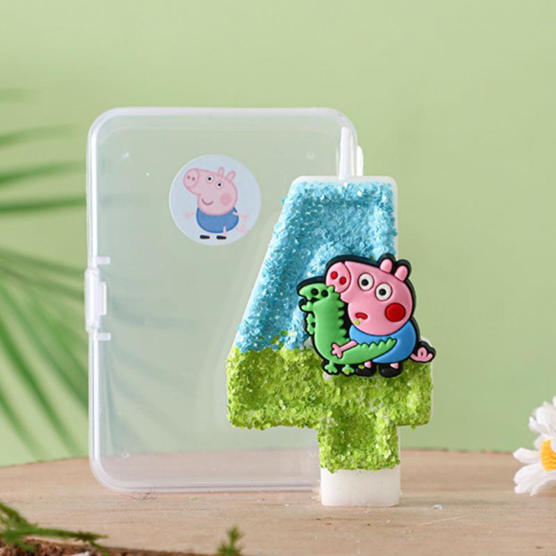 

George the Pig Digital Birthday Candles - Kids Party Decorations with a Cartoon Theme