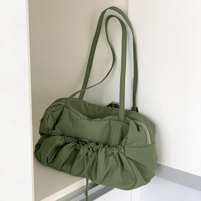 Folded underarm bag niche new shoulder bag women's casual large-capacity nylon commuter bag women