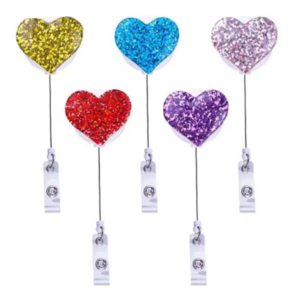 Office Supplies Nurse Doctor Work Card Business Card Work Card Holder Clip Name Tag Holder Badge Holder Clip Heart Badge Holder