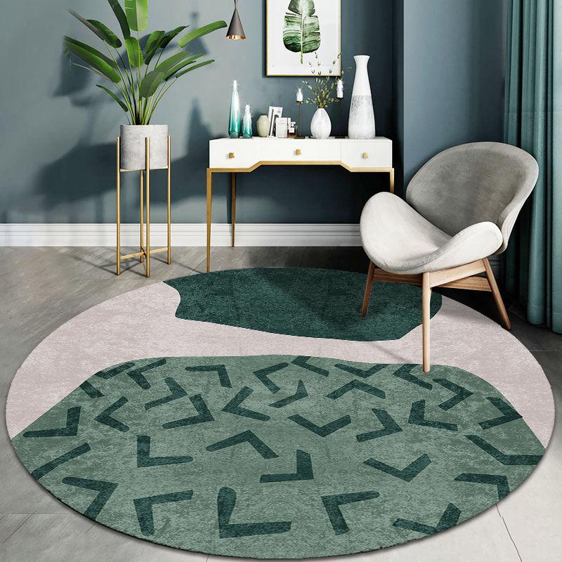 Modern Minimalist Nordic Round Floor Mat Computer Chair Cushion Swivel Chair Cushion Bedroom Bedside Carpet Leisure Floor Mat