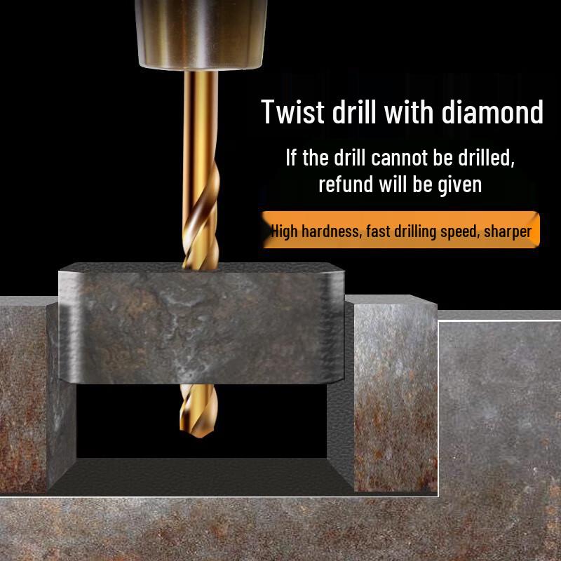 Zhongge 10mm Stainless Steel Twist Drill Bit Set (5-Pack)