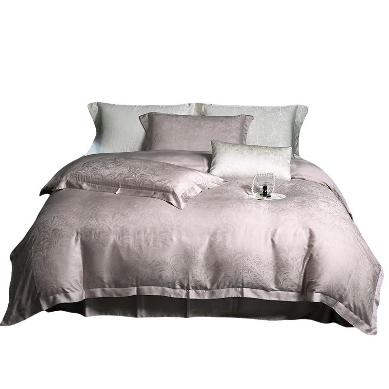 Semporna Luxe Jacquard Lyocell Tencel 4-Piece Bedding Set for Spring/Summer - Silky, High-Grade Sleep Experience