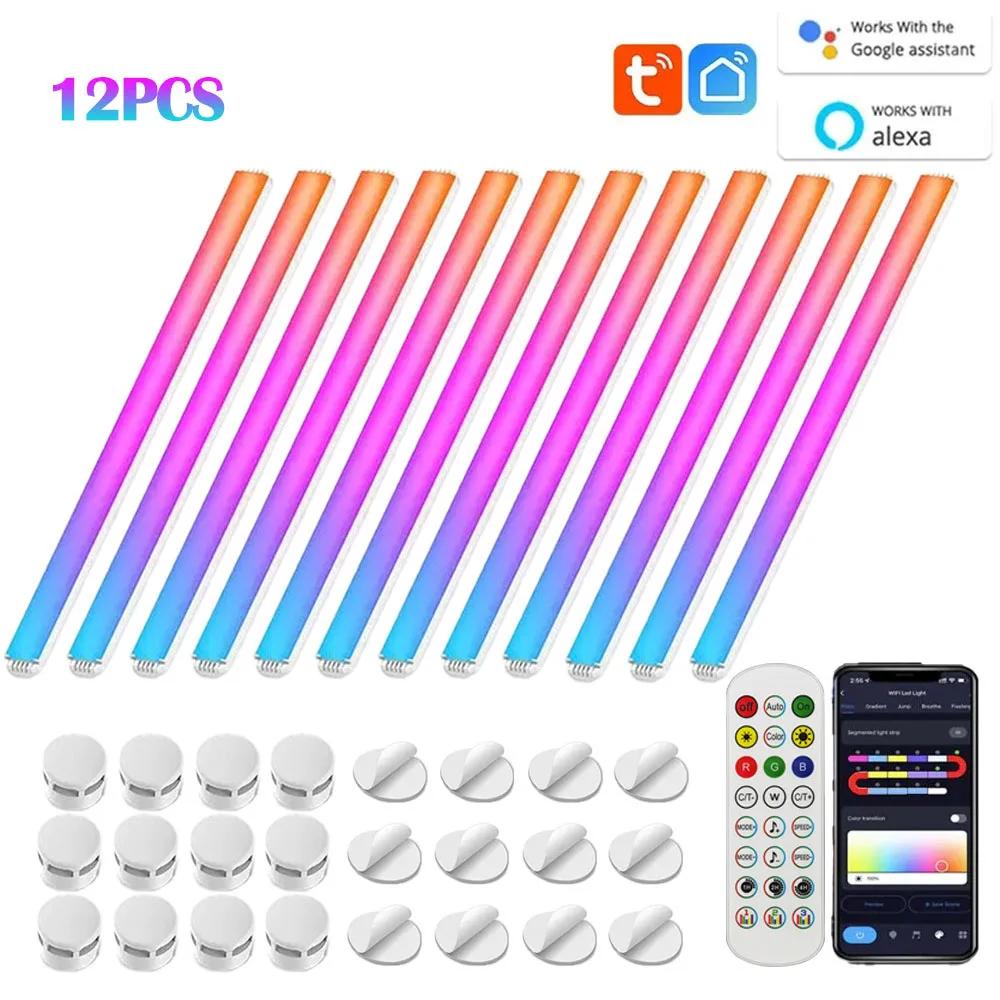 Smart LED Wall Light RGB IC Strip DIY Atmosphere Night Light APP Music Party TV Backlight Bedroom Game Room Decor Night Lights