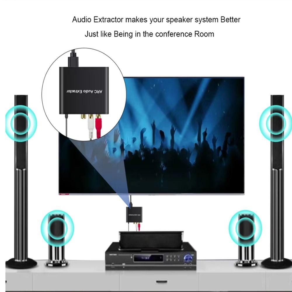 DAC SPDIF Coaxial RCA ARC Audio Adapter Digital To Analog Audio Converter  For TV Monitor