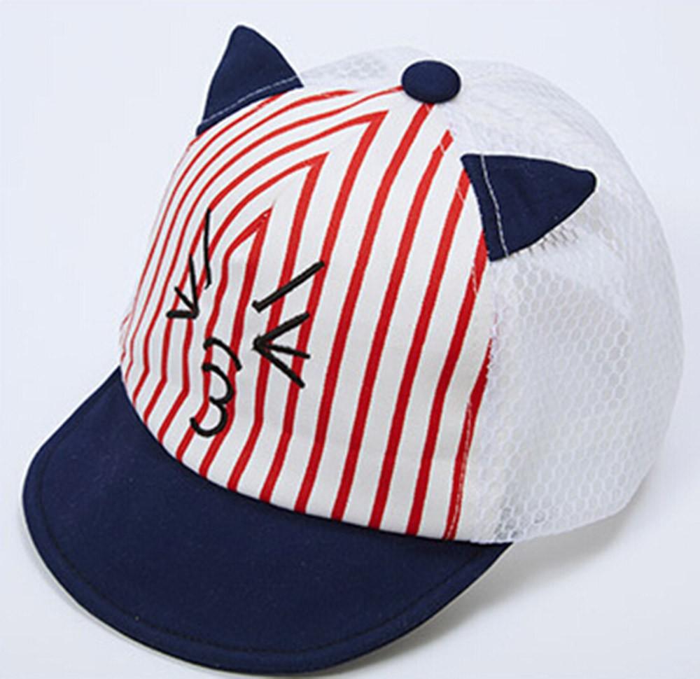 Baby Toddler Boys And Girls Cat Cartoon Hat Infant Summer Adjustable Cap