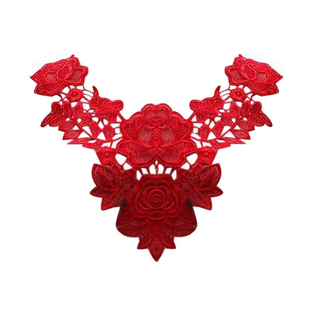 6PCS Elegant Fake Collar Hollow Out Pattern Hollow Out Lace Collar Flower Collar  Women's Fashion