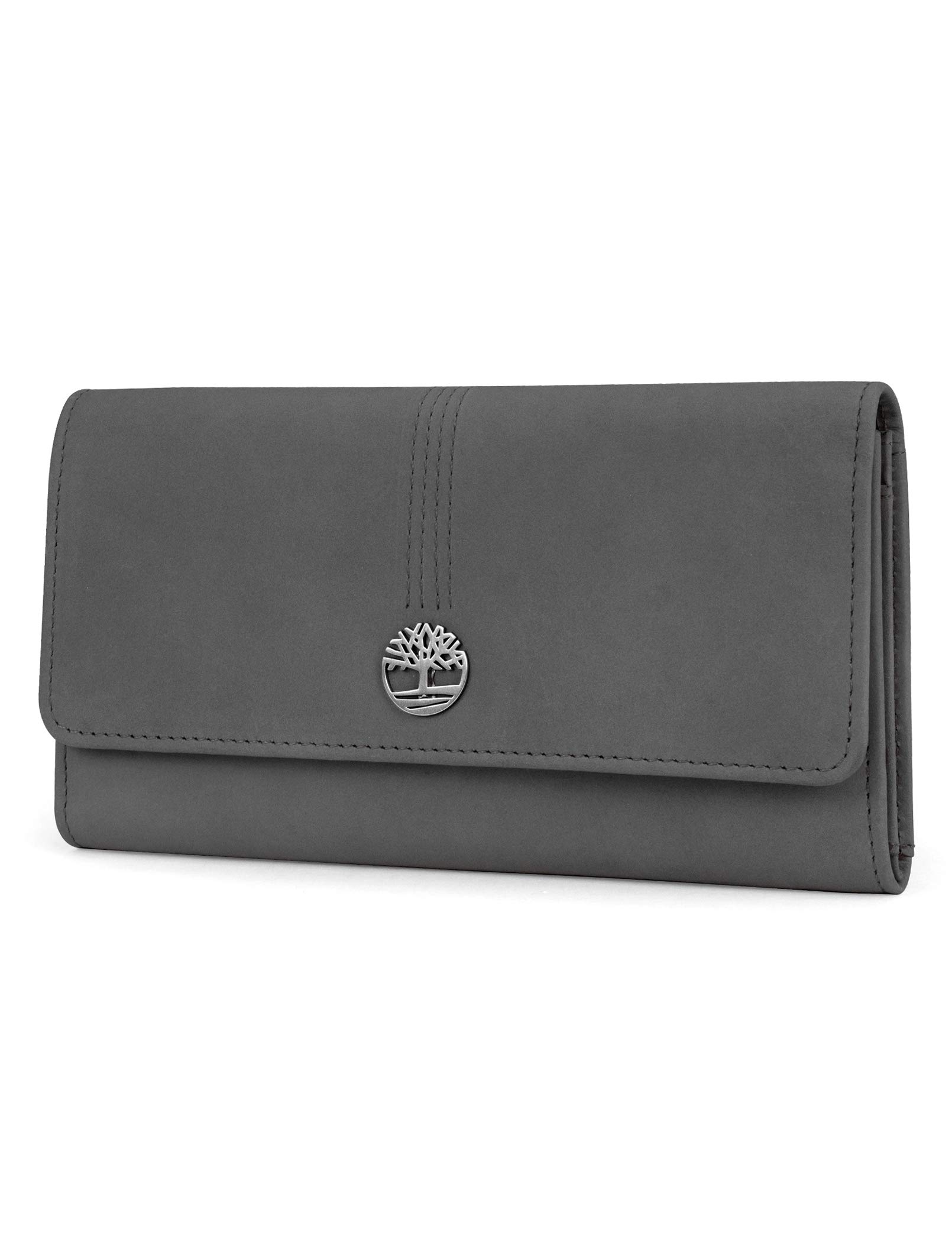 

Timberland Women s Leather RFID Flap Wallet Clutch Organizer in Castlerock (Nubuck), One Size