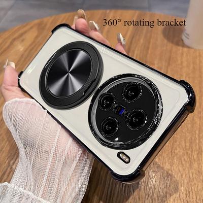Für VIVO X200 Pro MINI Hülle Transparentes TPU 360° Drehbarer Ständer Sturzsichere Hülle Für VIVO VIVO X100 Ultra X100 X100S Pro Funda
