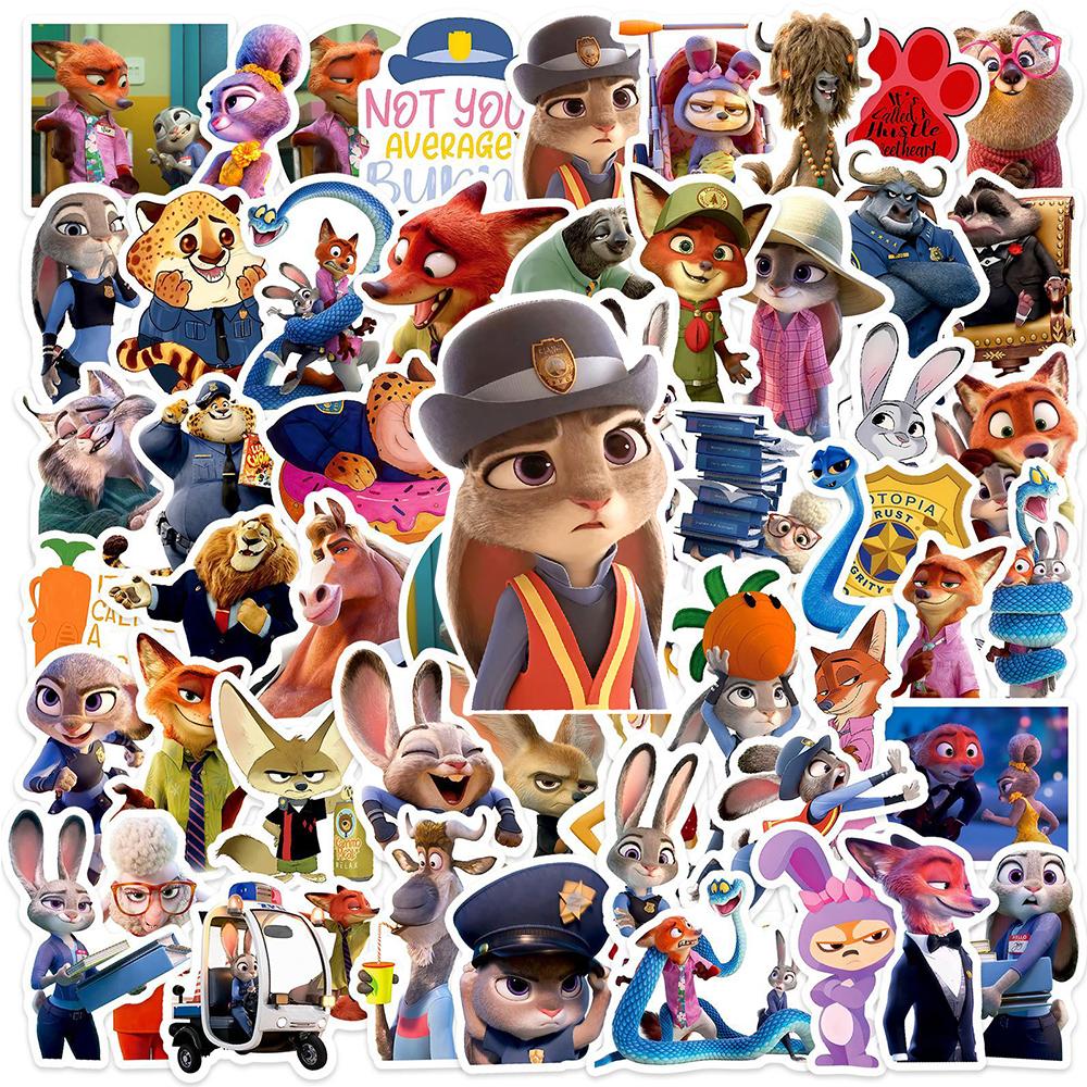 10/30/50pcs Cartoon Zootopia 2 Stickers Decals DIY Skateboard Phone Notebook Suitcase Cute Anime Decoration Sticker Gift