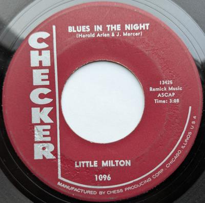 7inch Record LITTLE MILTON - Blues In The Night / Blind Man 1096 Checker 1964 US Soul/Funk Used