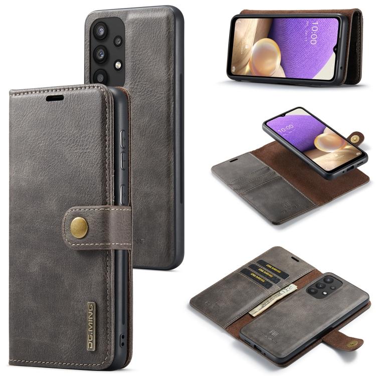 Per Samsung Galaxy A33 5G DG.MING Custodia Magnetica in Pelle Staccabile Texture Crazy Horse