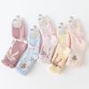 Coral Fleece Socks Women's Autumn and Winter Thickened Warm Floor Socks Cute Cartoon Home Confinement Socks Bow Tube Socks