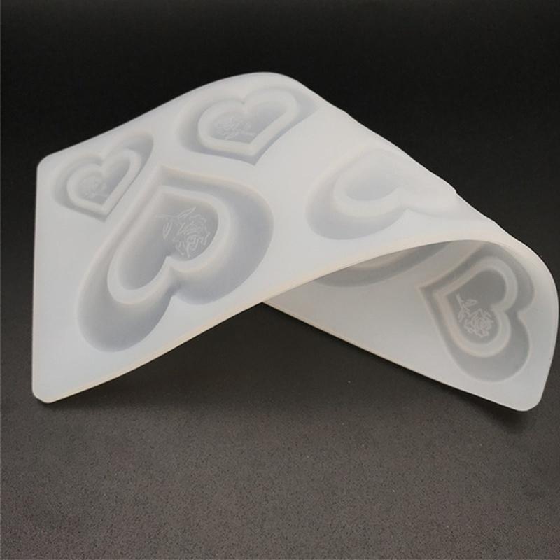 1 Pcs Heart Rose Silicone Chocolate Mould Cake Decorating Tools Cupcake Cookies Mold
