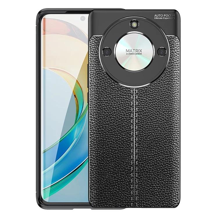 

Litchi Texture Phone Case for Honor X50 Anti-scratch Flexible TPU Phone Back Cover