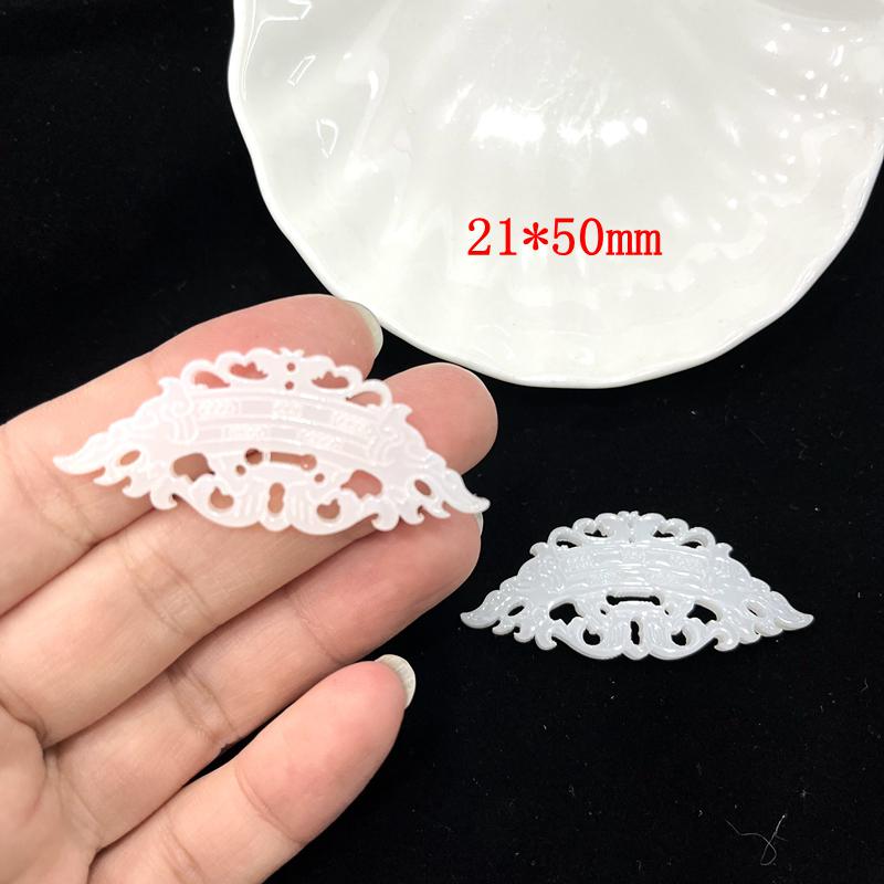Qin Han Style Phoenix Pattern Imitation Jade Pendant - High Quality Hollow Plastic Material for DIY Headdress